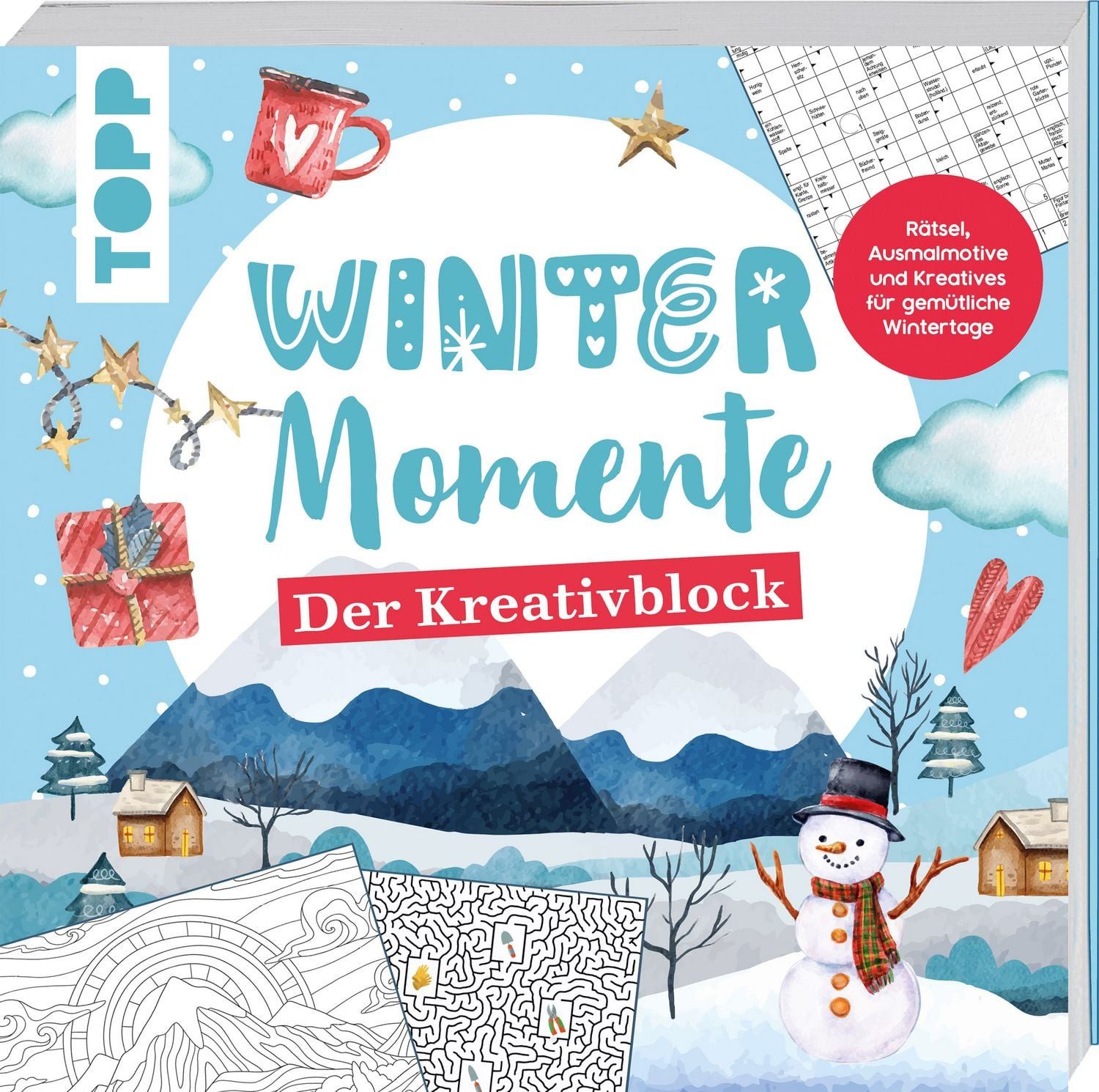 Winter-Momente. Der Kreativblock / Frechverlag, Rätsel, Ausmalmotive und Kreatives für gemütliche Wintertage