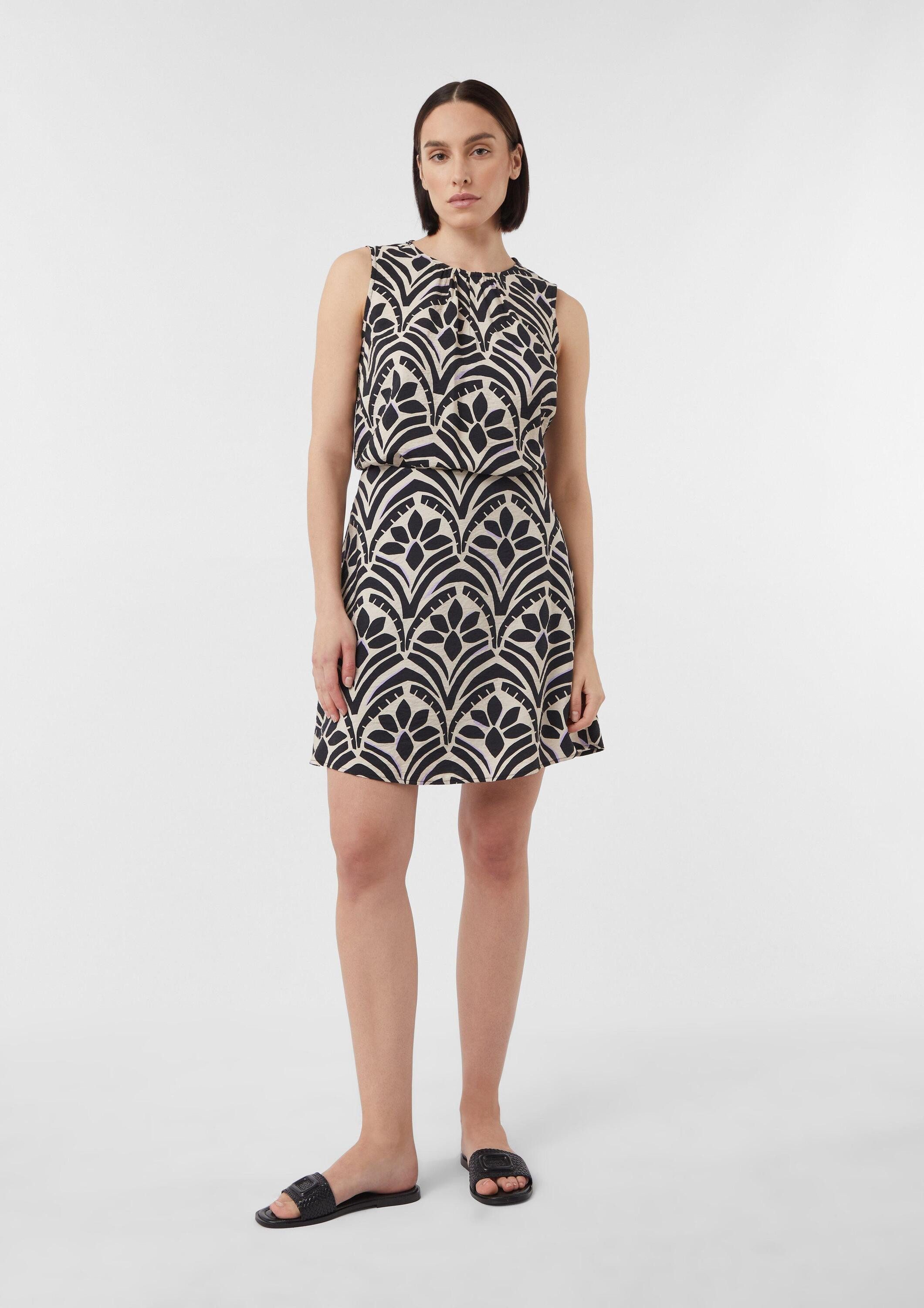 comma Minirock Rock Kurzer Rock aus Viskosemix mit All-over-Print