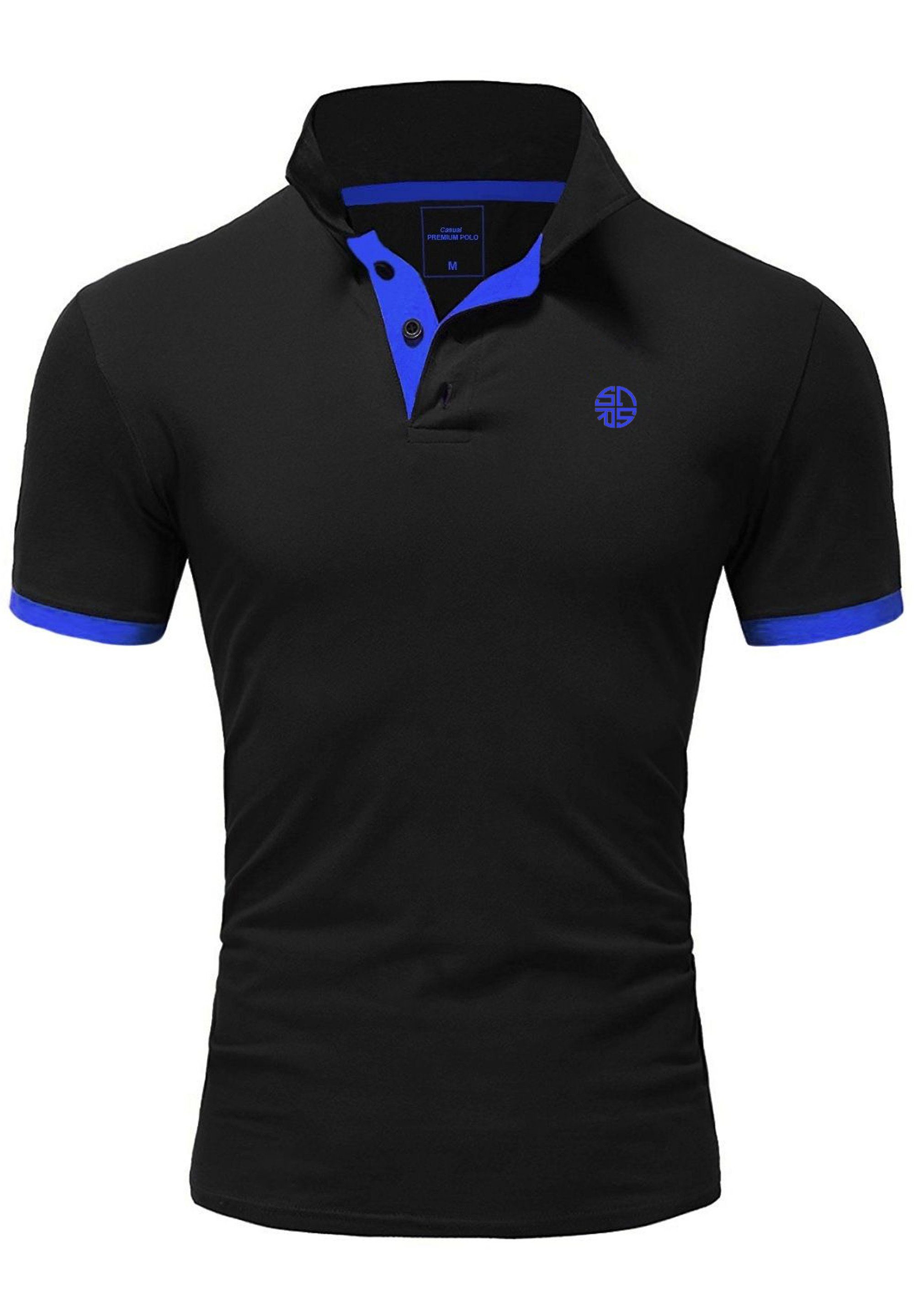 SOULSTAR Poloshirt MPROUND Schwarz-Blau