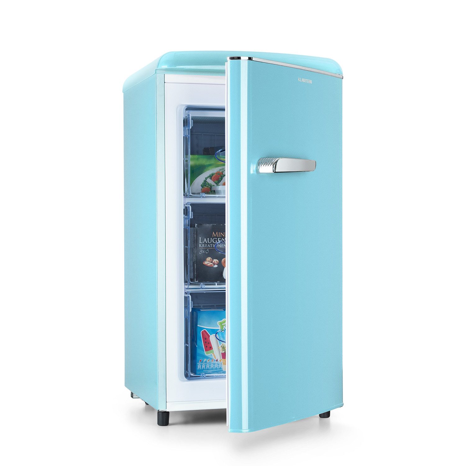 Klarstein Gefrierschrank HEA20-LAIKA65-R-E 10045802, 91 cm hoch, 47 cm breit, Tiefkühlschrank freistehend Gefriertruhe Gefrierschrank groß Kühltruhe