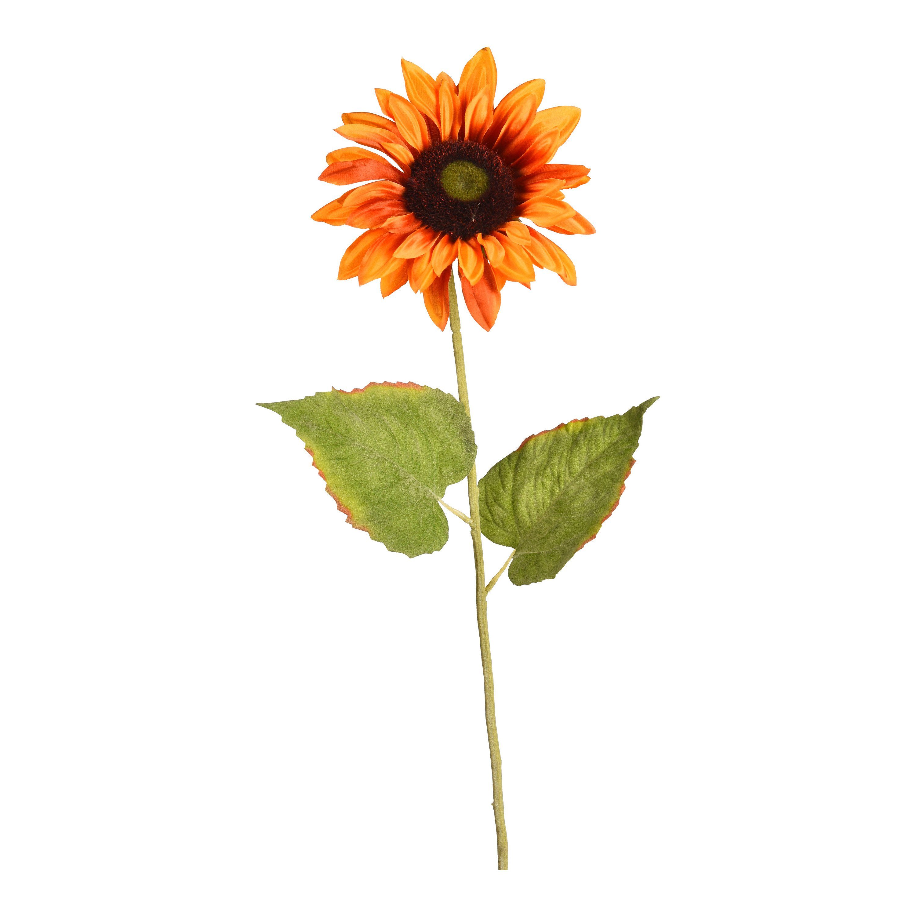 Kunstblume Kunst-Stielblume Sonnenblume, Depot Orange