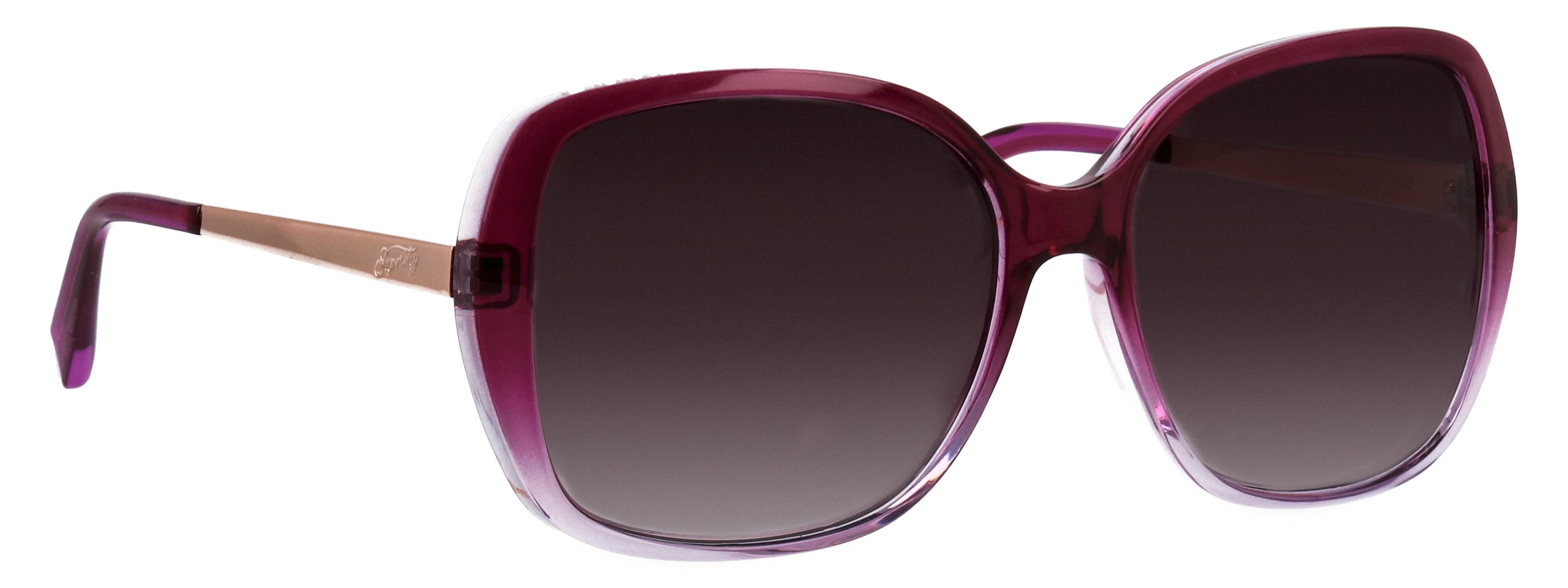 Superdry Sonnenbrille Modell 996094 Form Butterfly, Logoschriftzug auf Bügel, Kombifassung