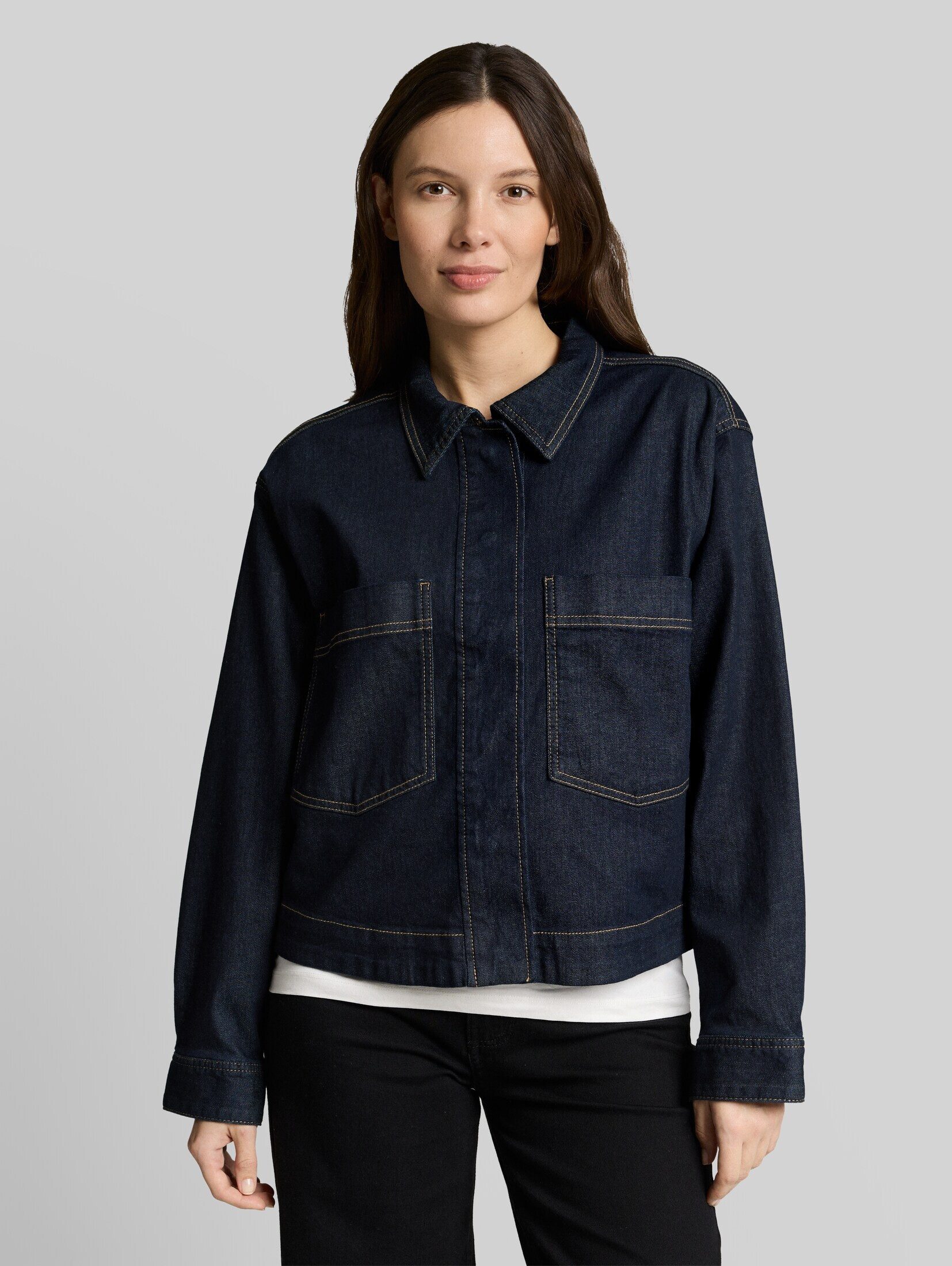 TOM TAILOR Jackenblazer Blazer Oversize Jeansjacke mit Brusttaschen