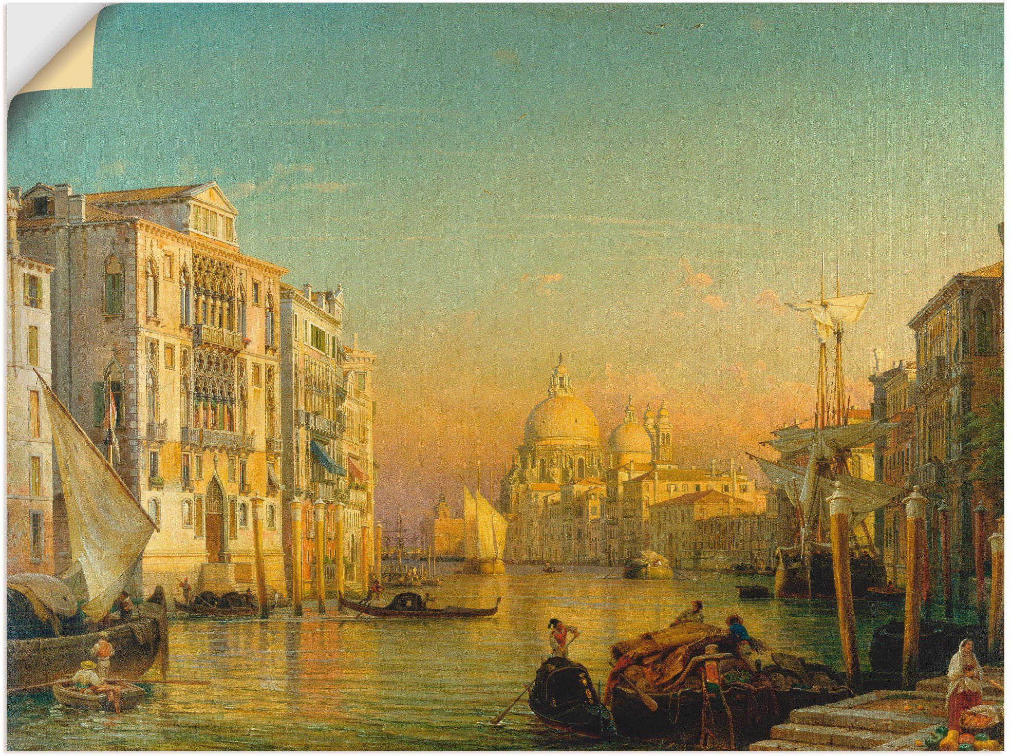 Artland Wandbild Canale Grande St), Wandaufkleber Venedig., als (1 oder in versch. in Italien Leinwandbild, Poster Größen