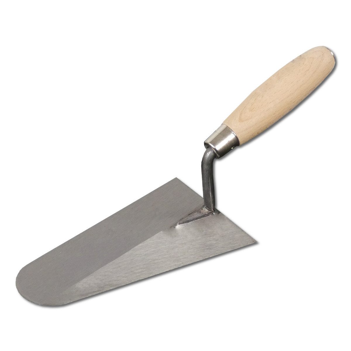 Maurerkelle DEWEPRO Französische Maurerkelle, Stahl halbrund mit Holzgriff, 200mm