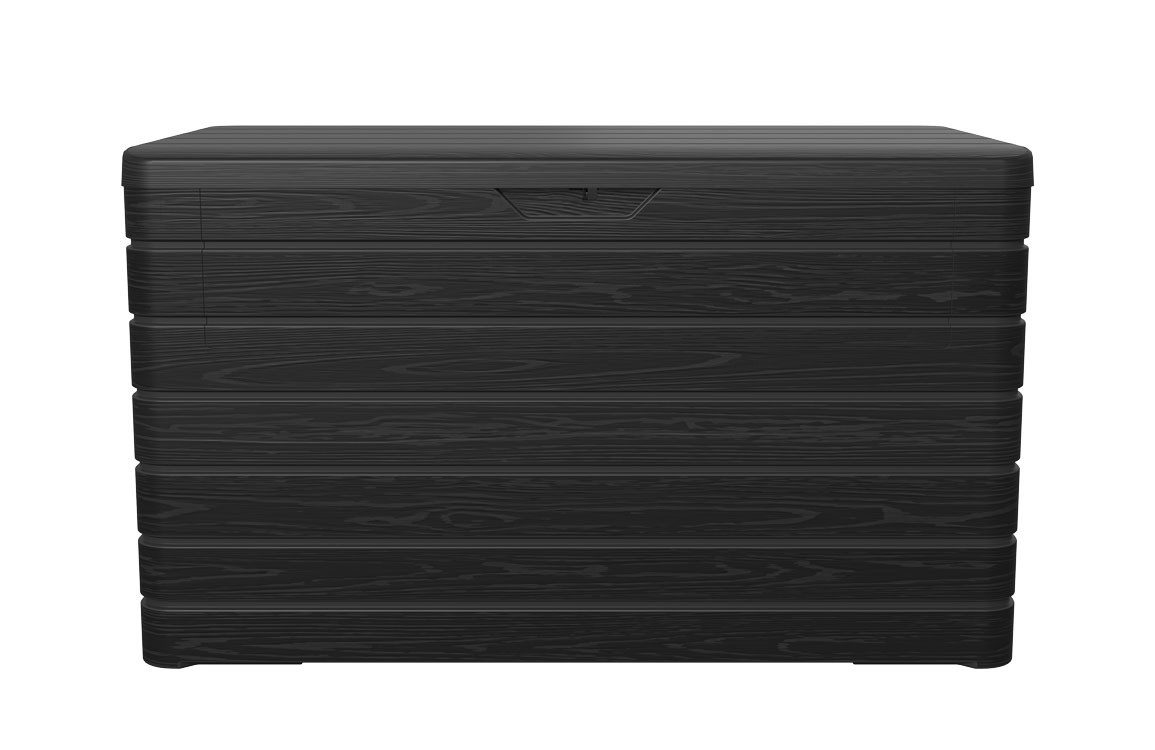 ONDIS24 Kissenbox Dolomiti XXL Auflagenbox anthrazit 970 L, Aufbewahrungsbox Sitztruhe, UV & witterungsbeständig