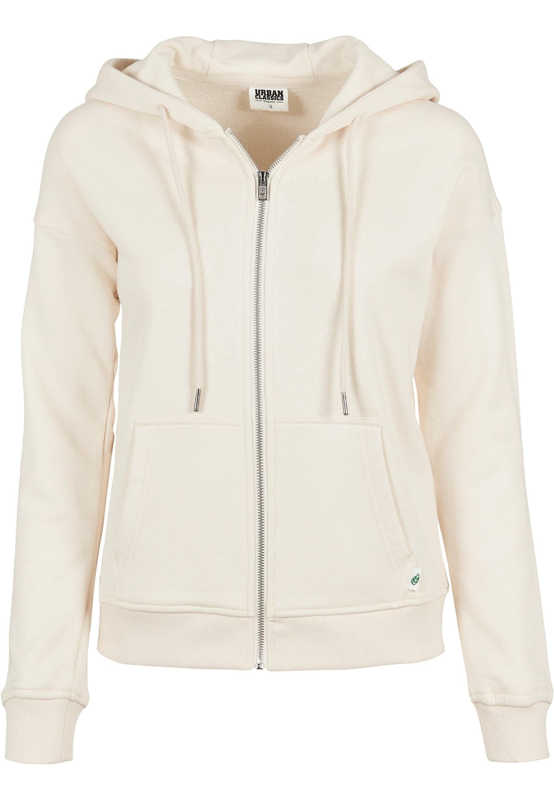 URBAN CLASSICS Sweatjacke Urban Classics Damen Ladies Organic Terry Zip Hoo günstig online kaufen