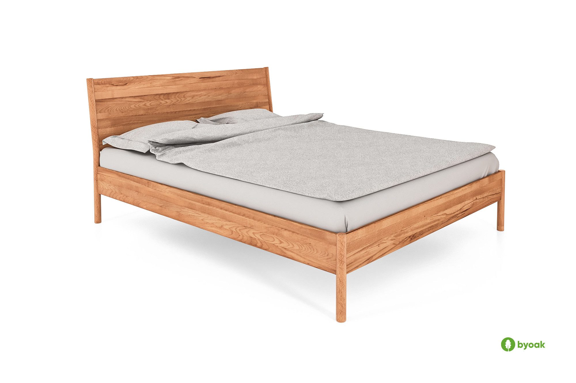 byoak Bett POLA mit Holzkopfteil, Naturgeölt günstig online kaufen