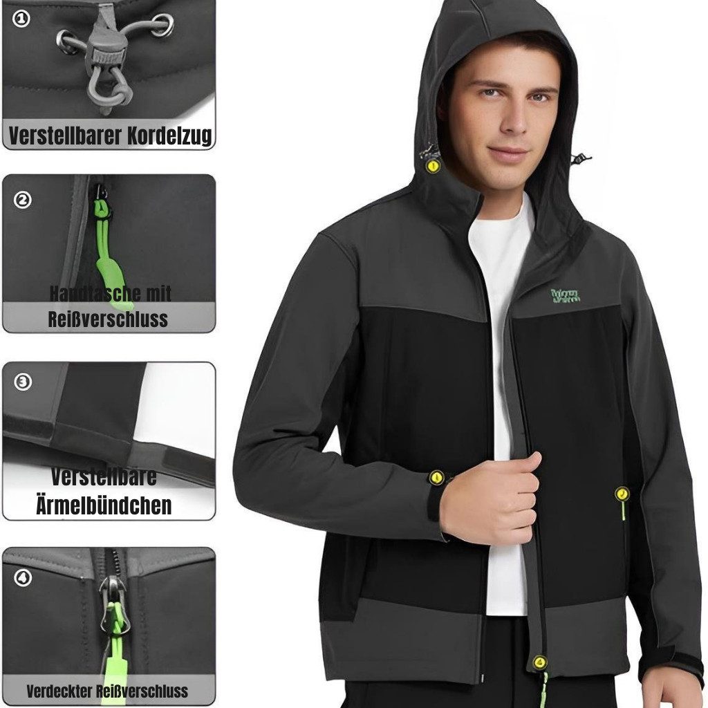 Diyarts Softshelljacke (wasserfeste Jacke mit TPU-Technologie, Winterjacke, günstig online kaufen