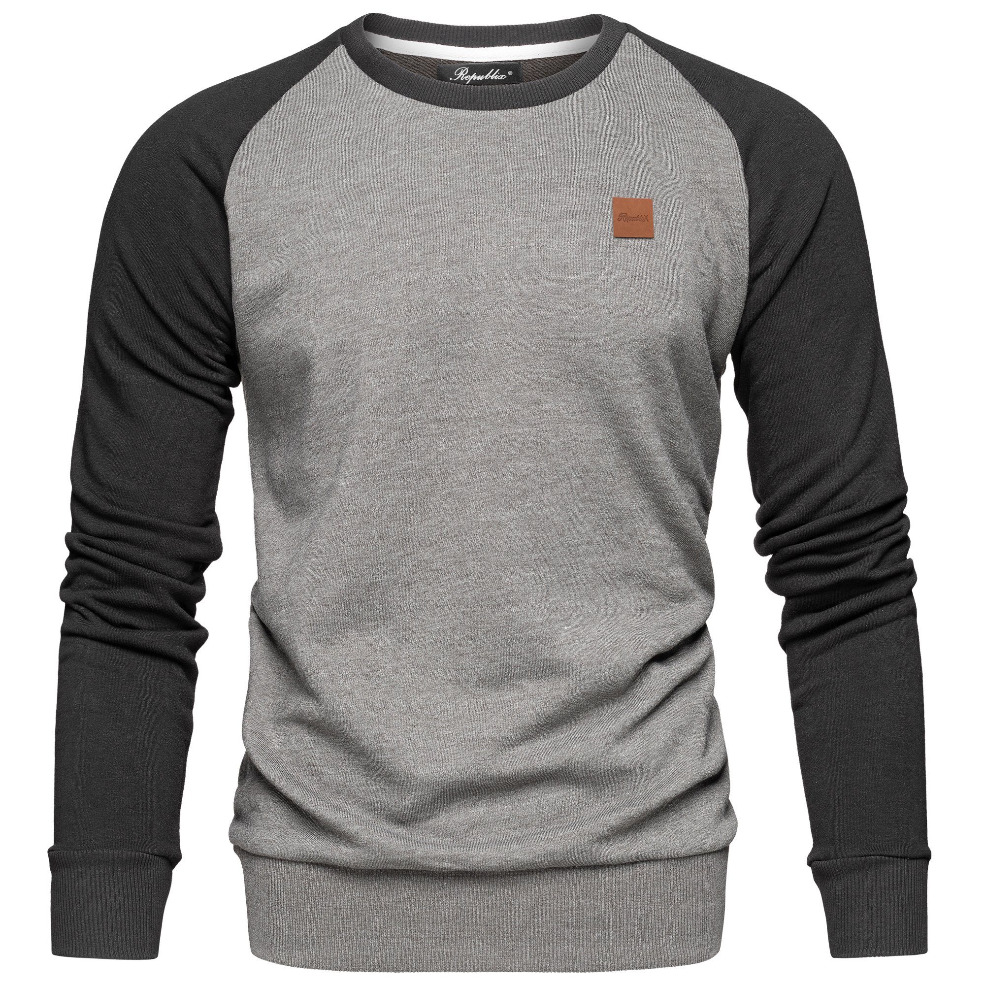 REPUBLIX Sweatshirt ADAM Herren Pullover mit Rundhalsausschnitt & Raglan-Ärmeln