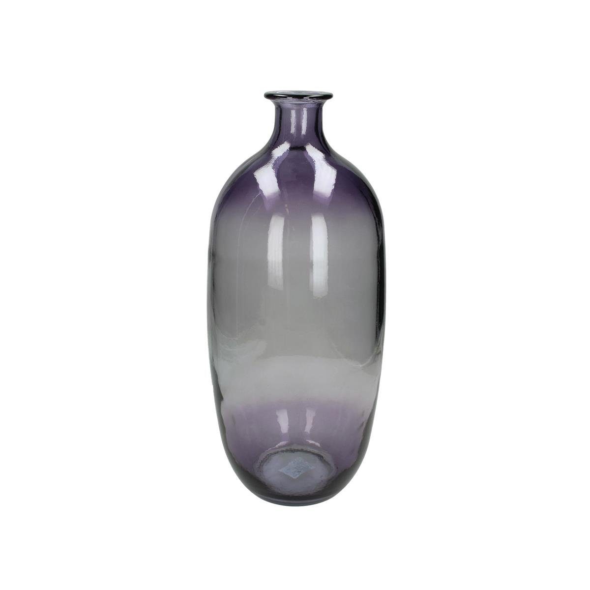 Engelnburg Dekovase Hochwertige Glas Vase 1er Set) Blumenvase 16x16x38cm recyceltes Lila Set, (kein