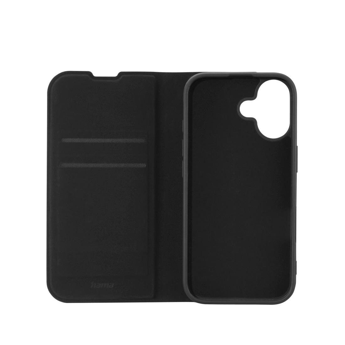 Hama Smartphone-Hülle Handytasche Booklet für Apple iPhone 17 mit Kartenfächer, Schwarz, Standfunktion, Kartenfächer