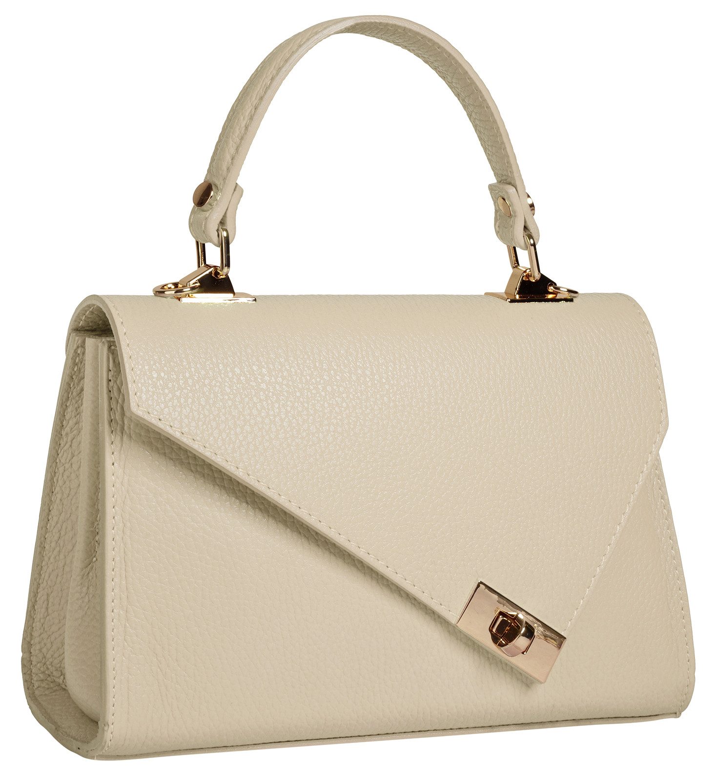 Cluty Henkeltasche, echt Leder, Made in Italy