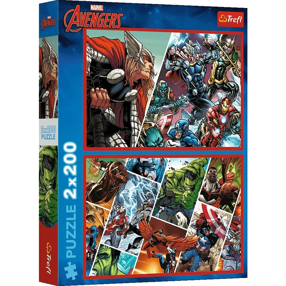 Trefl Puzzle Trefl, Avengers, 2x 200 Teile Puzzle, 200 Puzzleteile
