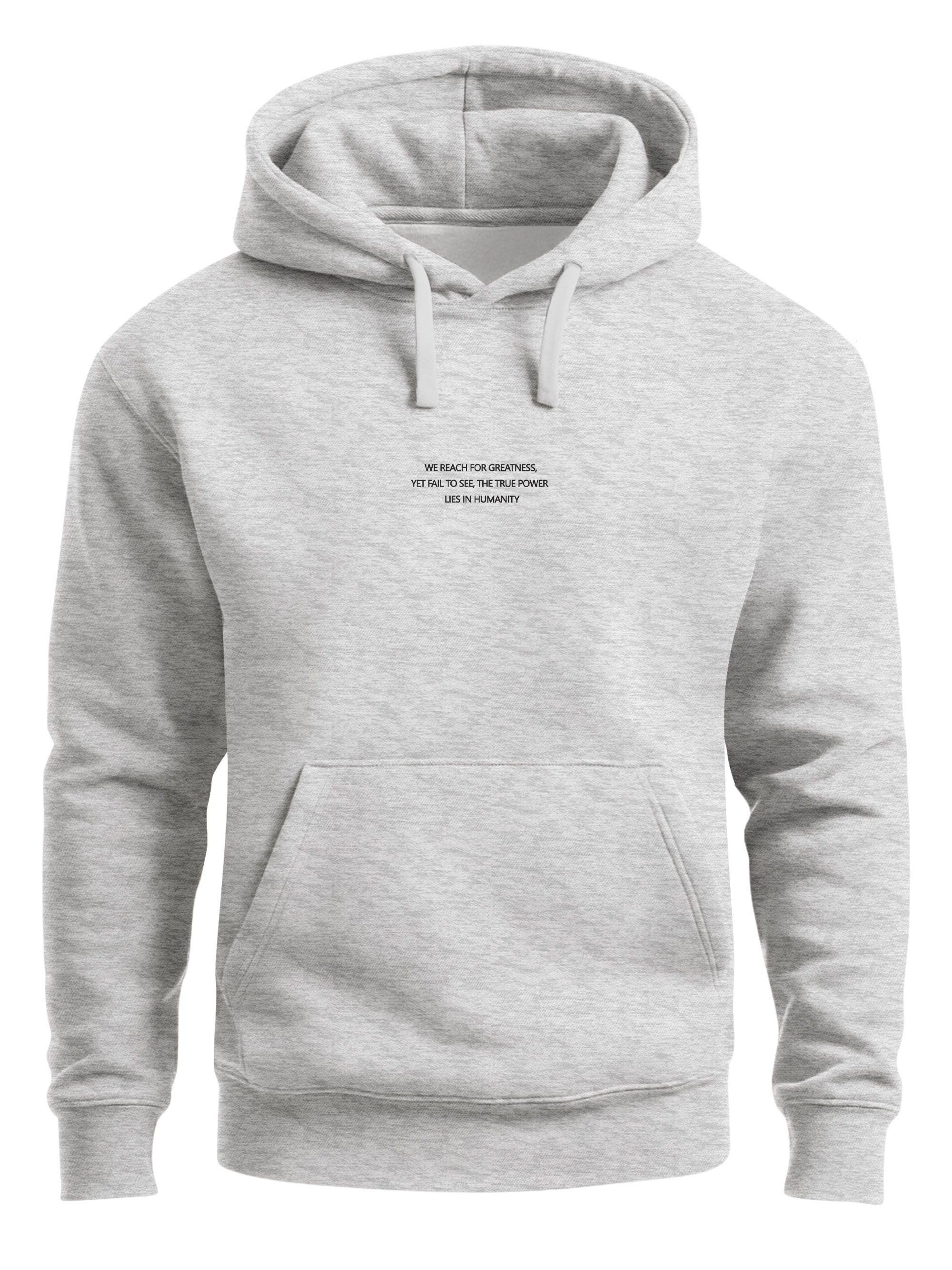Hoodie Neverless® Hoodie Backprint Herren Michelangelo Hände Line-Art-Print