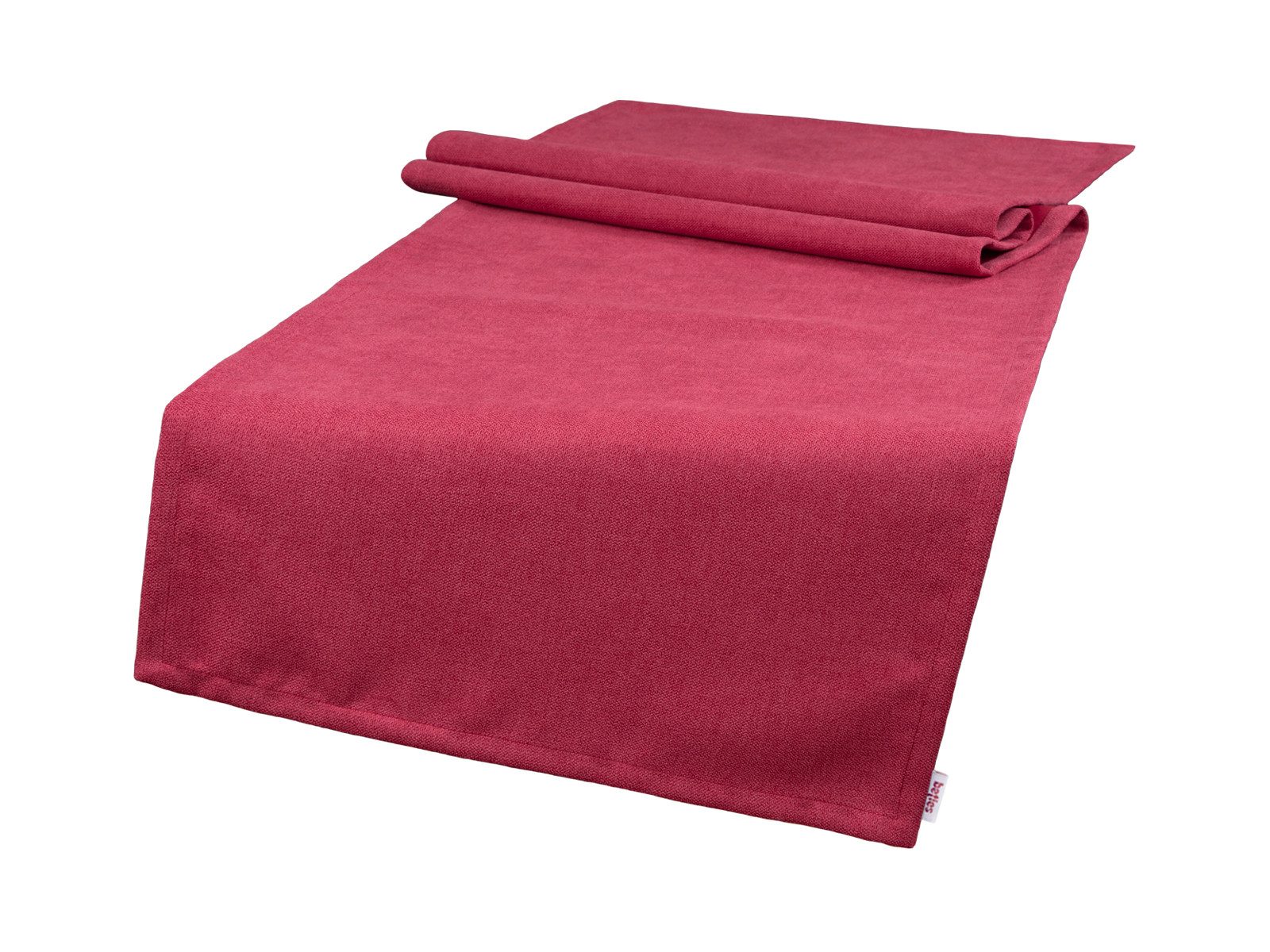 beties Tischläufer FarbTon (1-tlg, 1 Stück Tischläufer), Chenille-Haptik Raumausstatter Qualität ca. 40x140 cm himbeer-rot