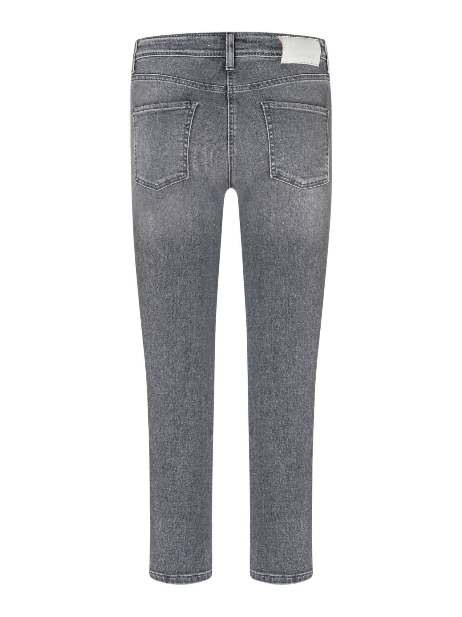 Cambio Stretch-Hose grau, Casual, Baumwolle, Unifarben, Slim Fit, Mittel