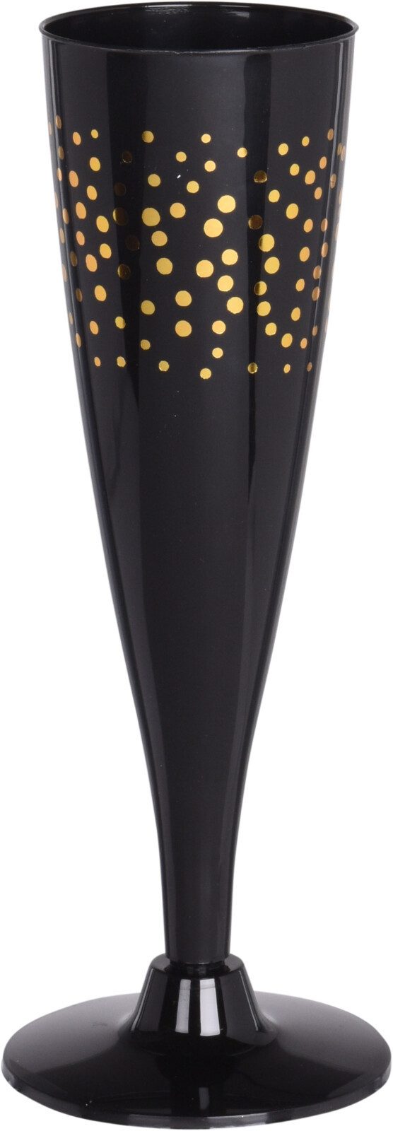 Koopman Champagnerglas Sektglas Glas Plastikglas Kunststoff Schwarz 150ml 16er Set, 16-tlg., Kunststoff, Silvester, 150ml, Partyglas, Wiederverwendbar – Bild 4 von 5