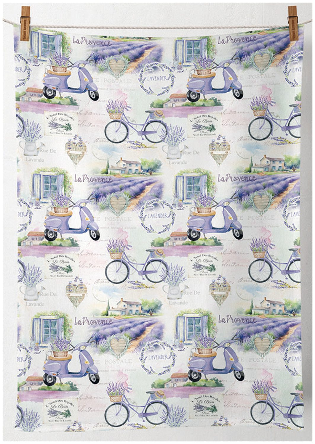 Ambiente® Geschirrtuch La Provence, (1-tlg., 1-teilig), Geschirrtücher ca.50x70cm Baumwolle