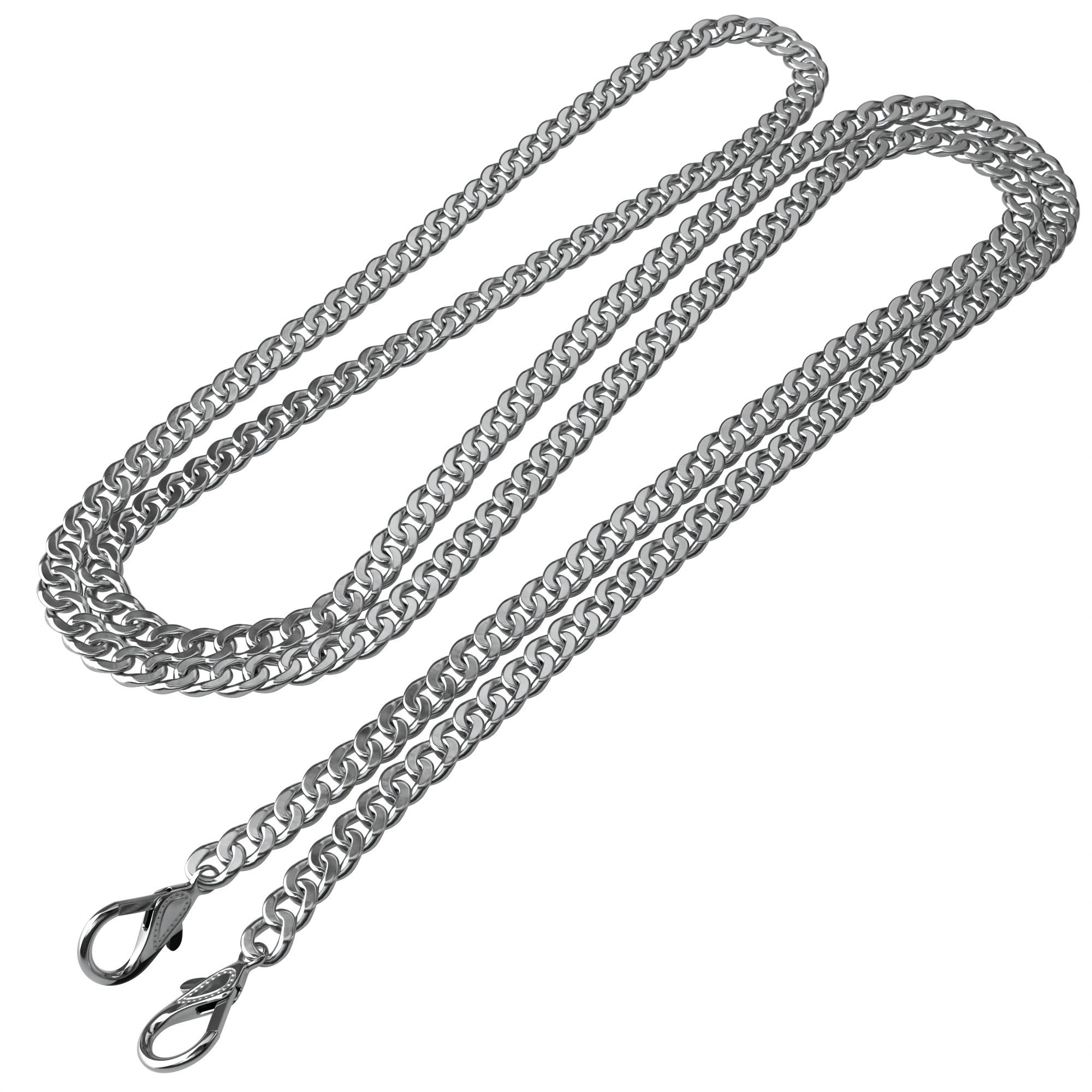 EAZY CASE Плечевые ремни Плечевые ремни für Tasche Metall Wechselband Schultergurt Umhängetasche, DIY Ersatzriemen für Handtaschen - Silber