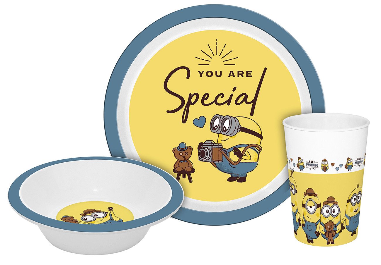 Kindergeschirr-Set Minions Gentleman 3teilig
