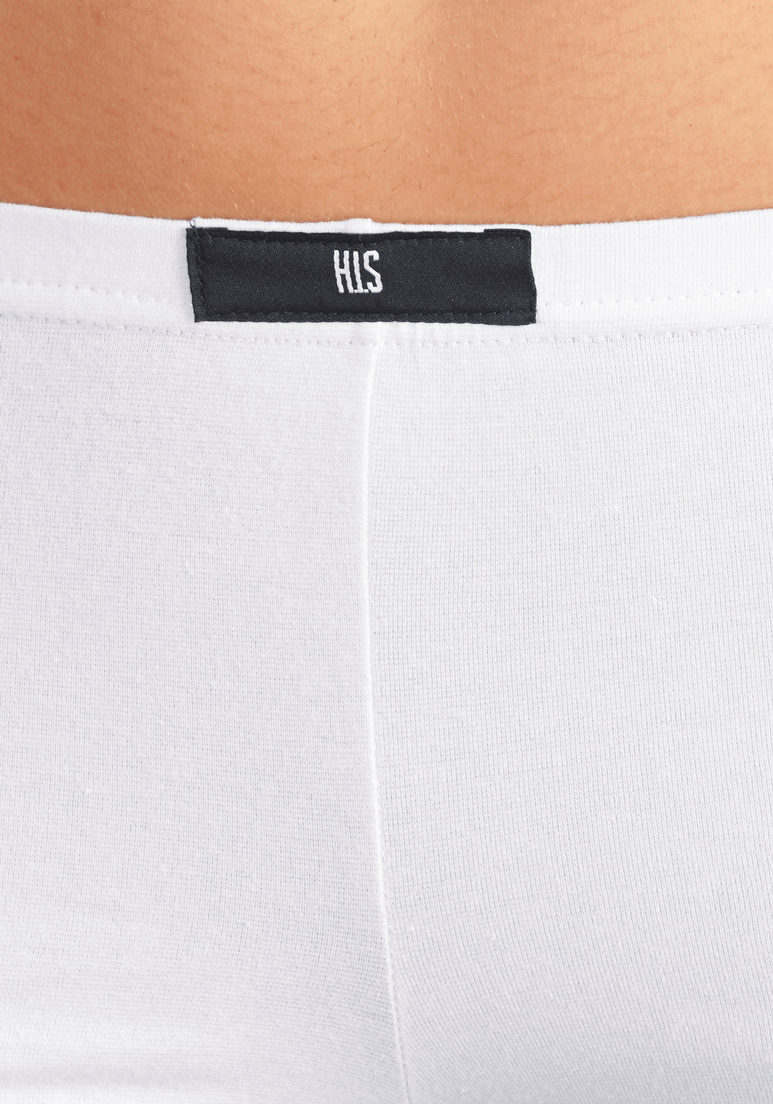 aus Panty 4-St) Baumwoll-Qualität elastischer weiß schwarz, H.I.S (Packung,