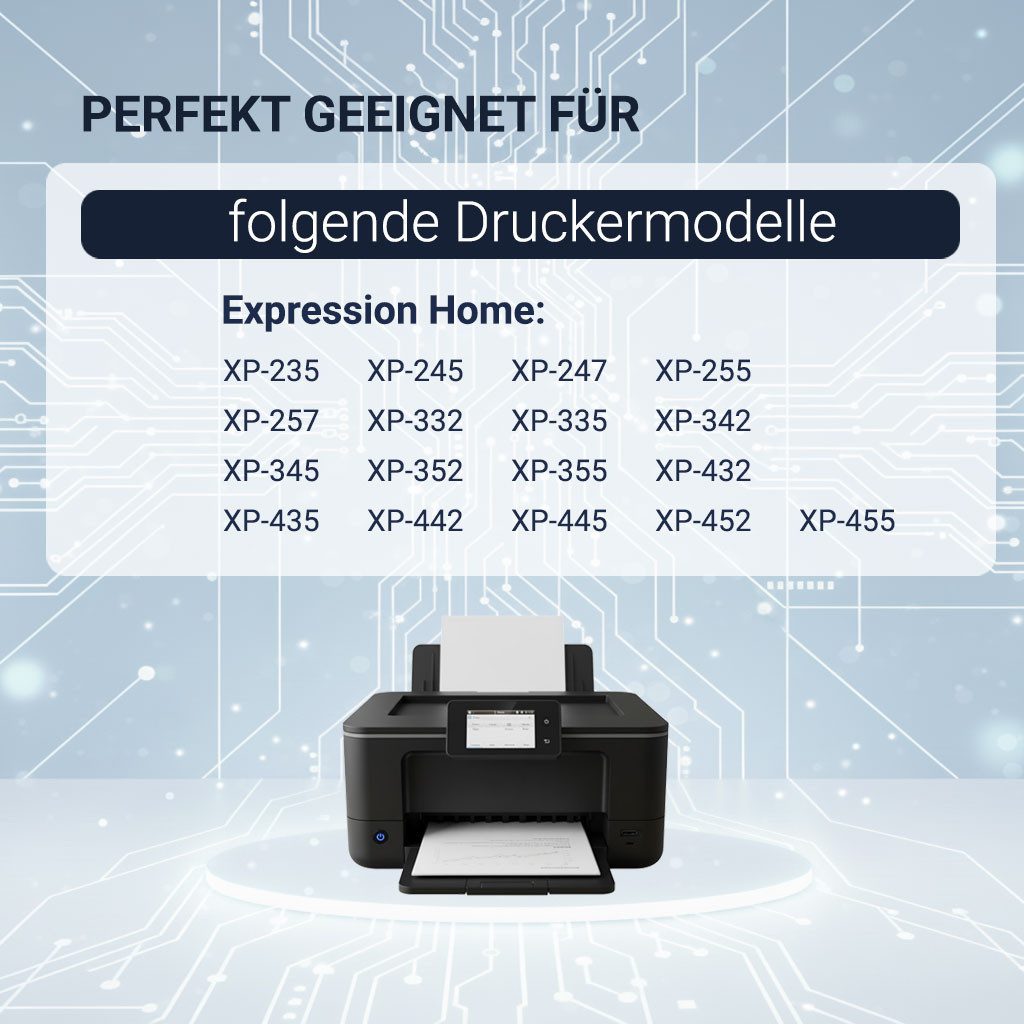 Druckerparadies 8er Pack Druckerpatronen 29 29XL kompatibel mit Epson XP-352 Tintenpatrone (8-tlg)