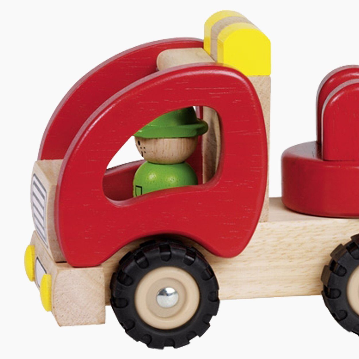 goki Spielzeug-Abschlepper Abschleppwagen Roter Engel, (Set, packung), Massivholz, erstklassige Verarbeitung