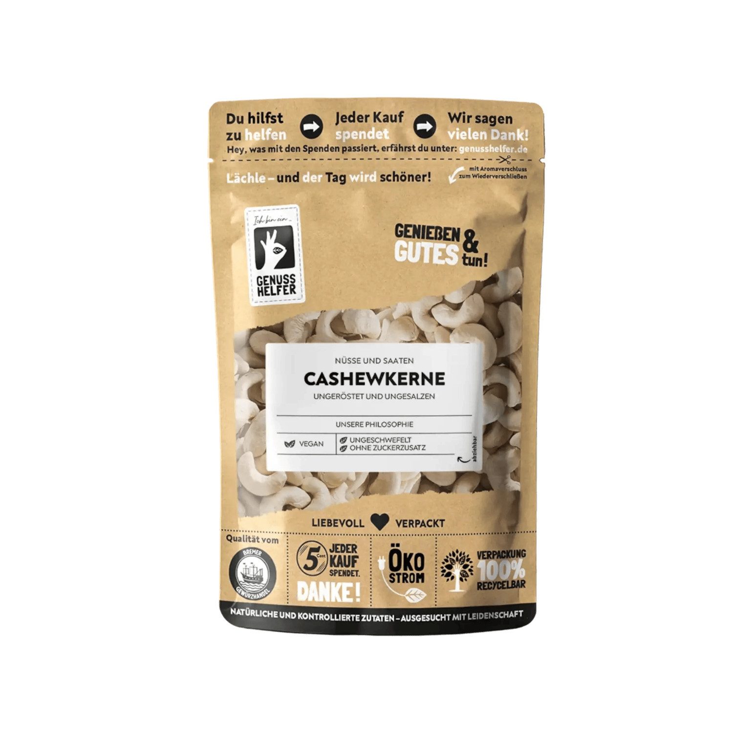 Bremer Gewürzhandel Nüsse Cashewkerne, 200 g