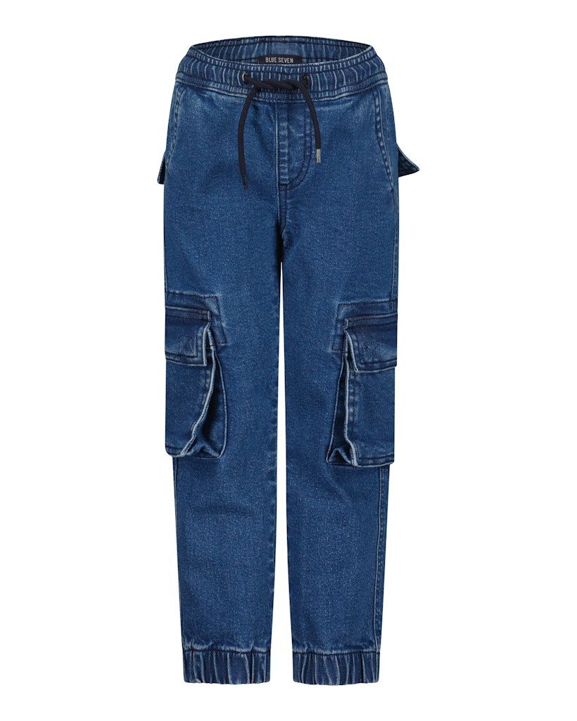 Blue Seven 5-Pocket-Jeans Blue Seven Jungen Jeans Hose Schlupfhose Cargotaschen ultramarin blau