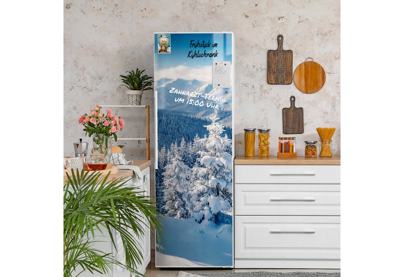 Thumbnail - DEQORI Magnetfolie 'Karpatenwinter', beschreibbar Kühlschrank Magnetmatte magnetisch Magnetfolie