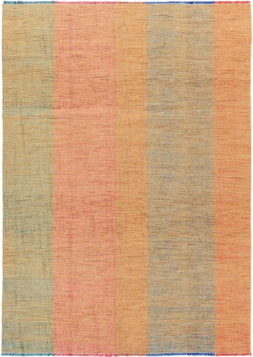 Orientteppich Kelim Afghan Rainbow 196x275 Handgewebter Orientteppich, Nain Trading, rechteckig, Höhe: 3 mm