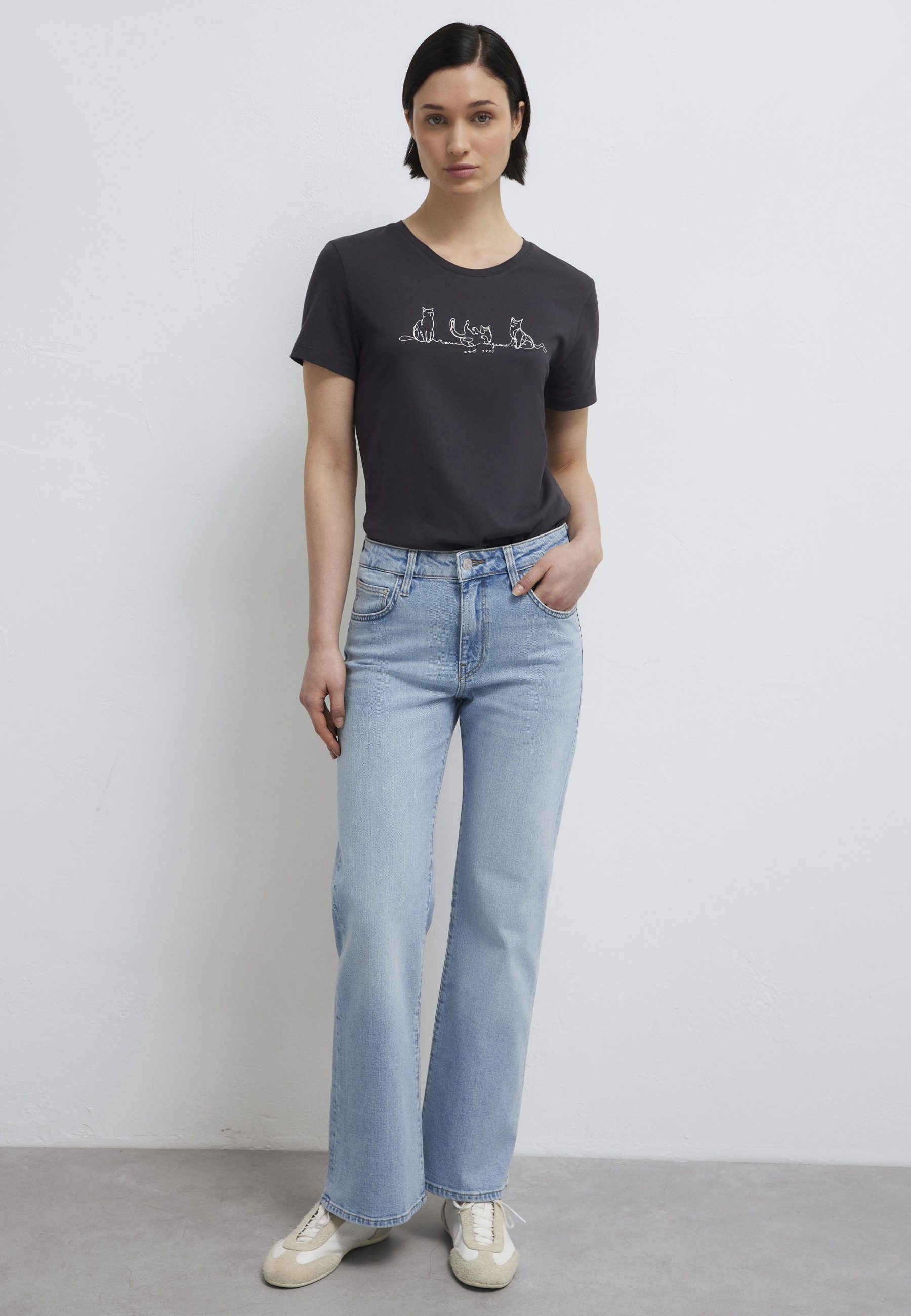 Mavi T-Shirt CAT PRINTED T-SHIRT Katzen T-Shirt