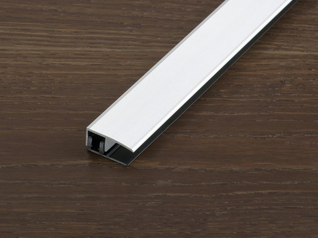 PROLINE Abschlussprofil Abschlussprofil PROVARIOclip Universal Aluminium eloxiert Silber