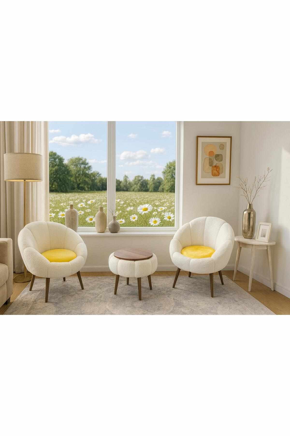 Skye Decor Sofa Lida Ohrensessel Set, 3 Teile, 3-teiliges Set