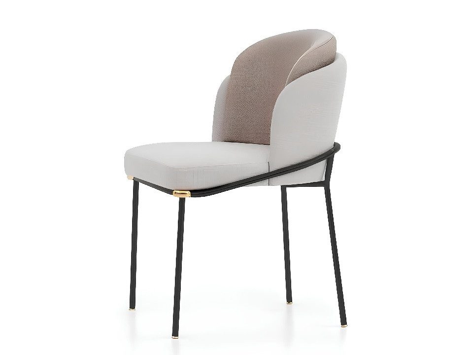 Xlmoebel Stuhl Stoff-Loungesessel mit Metallgestell im modernen Design (1 St), Hergestellt in Europa