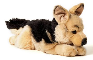 Uni-Toys Kuscheltier Deutscher Schäferhund, liegend - Länge 45 cm - Plüsch-Hund, Plüschtier, zu 100 % recyceltes Füllmaterial