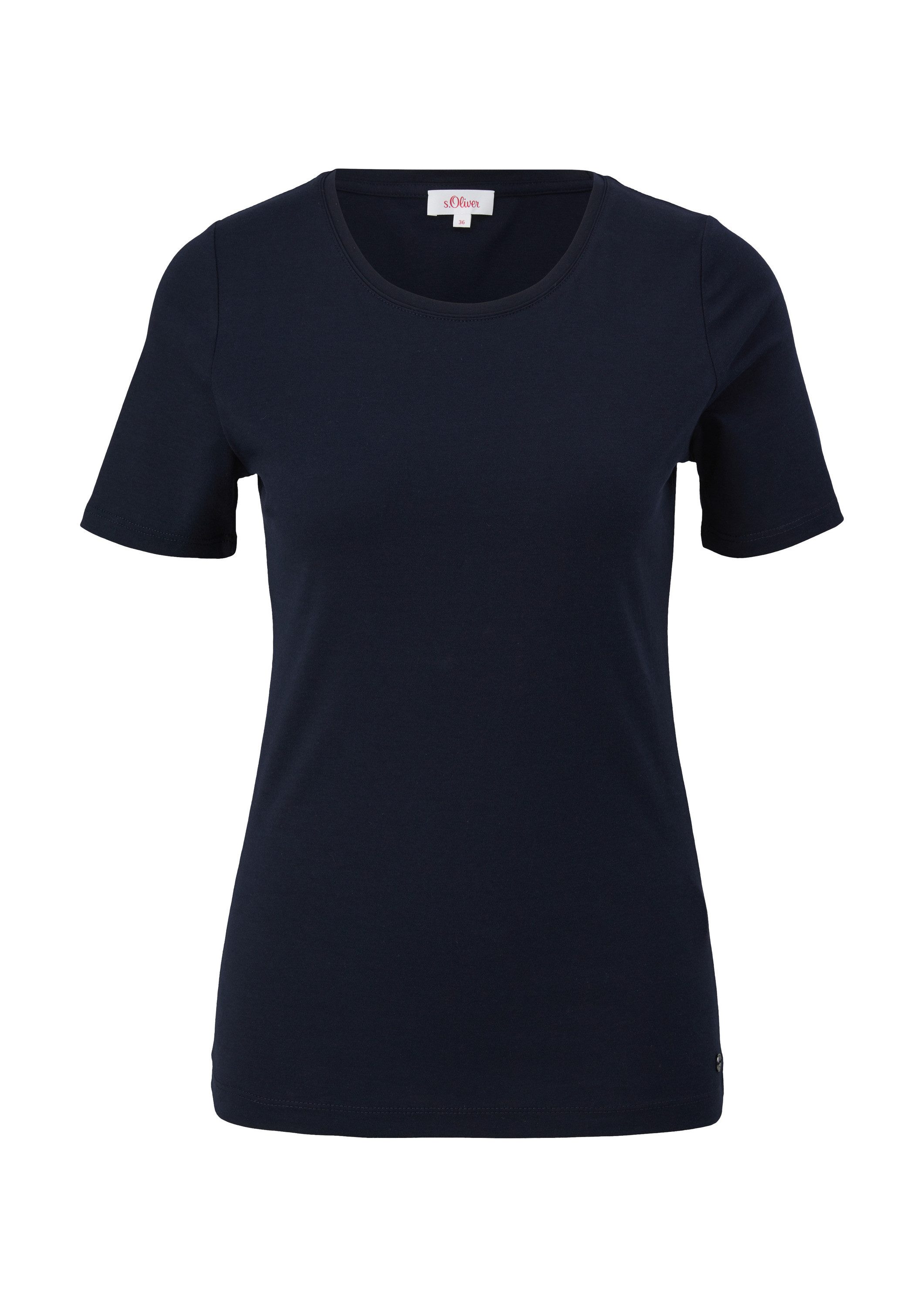 s.Oliver Kurzarmshirt T-Shirt Jerseyshirt mit Rundhalsausschnitt günstig online kaufen
