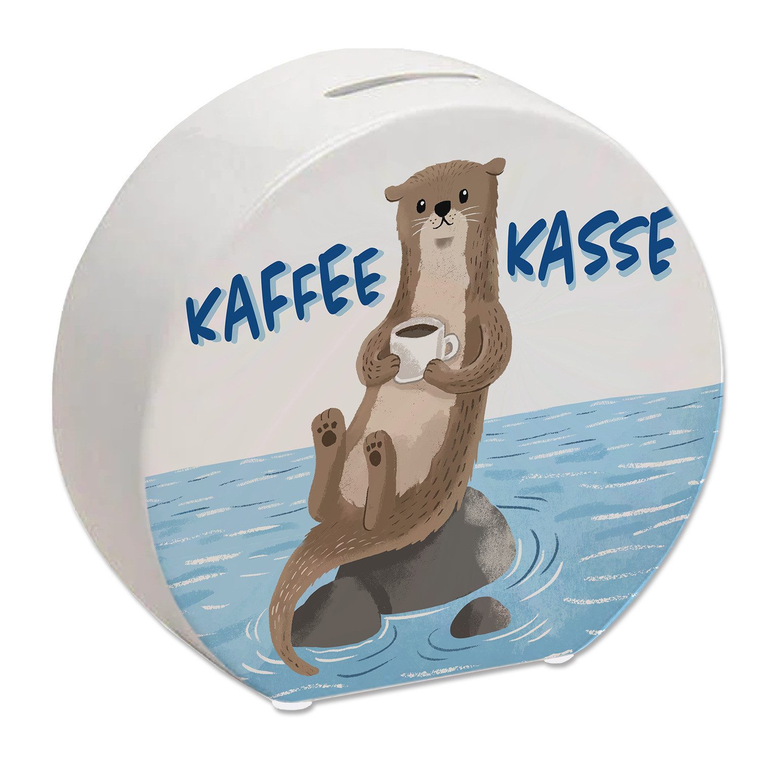 Spardose Kaffeekasse Spardose mit niedlichem Otter