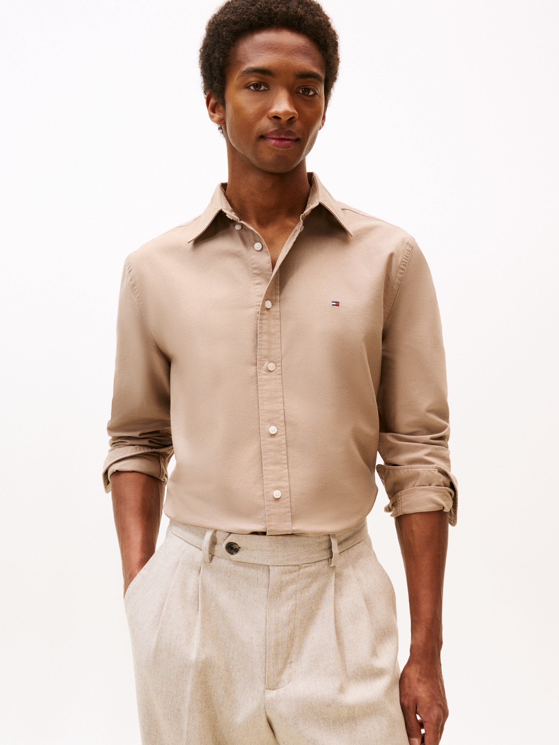 Tommy Hilfiger Langarmhemd SOLID HERITAGE OXFORD günstig online kaufen