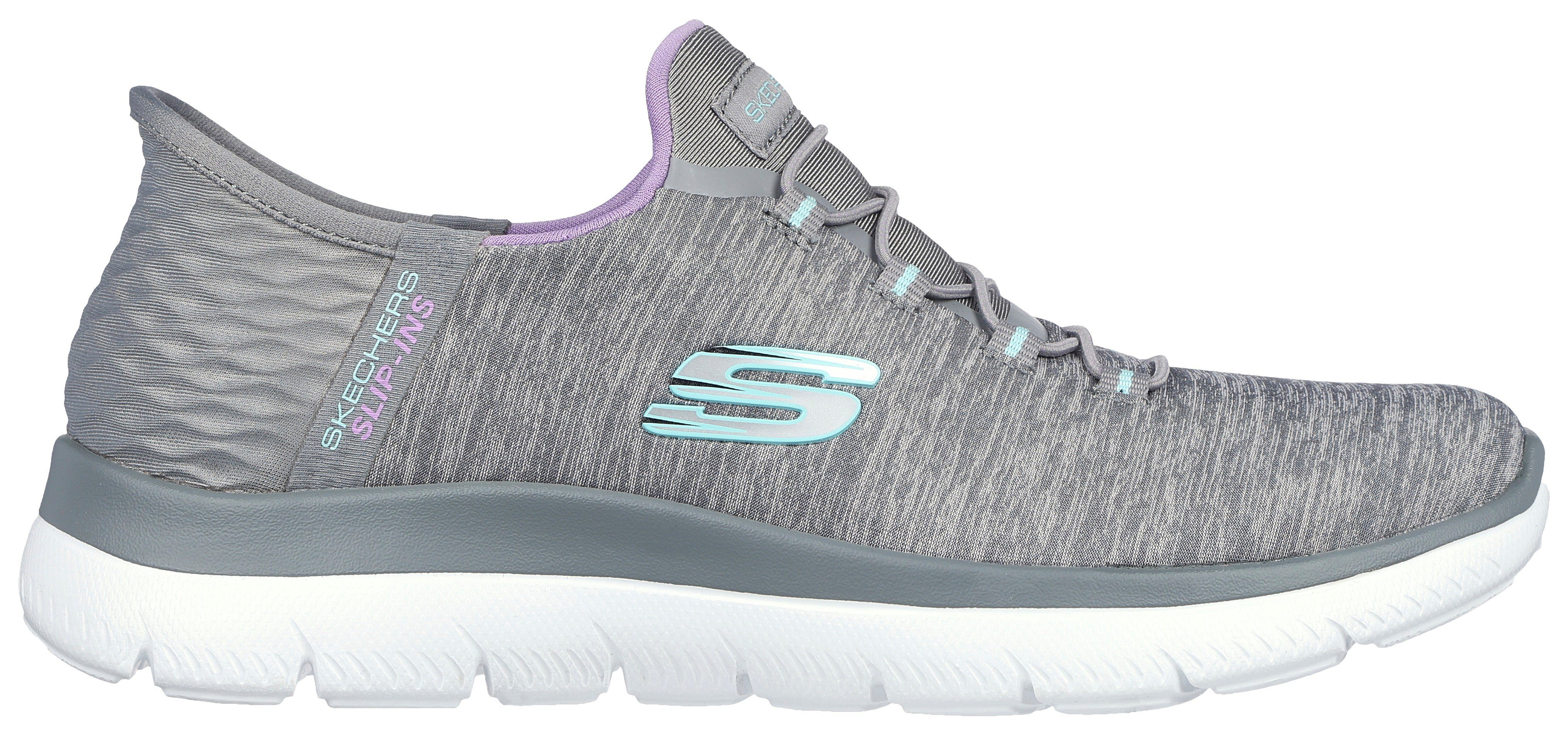 Skechers SUMMITS DAZZLING HAZE Slipper Slip Ins Sneaker, Freizeitschuh mit dezenten Kontrastdetails