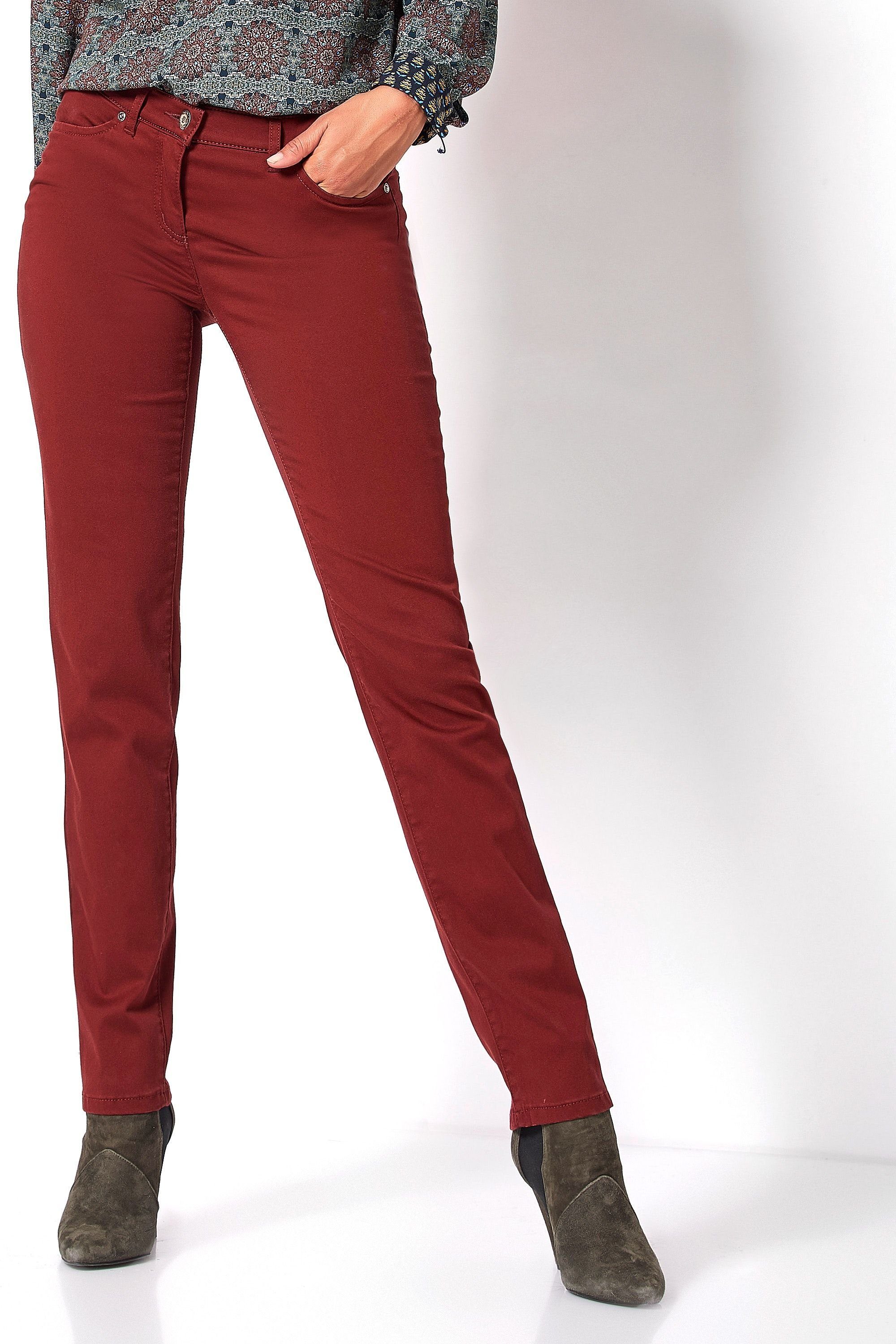 TONI 5-Pocket-Jeans rusty red