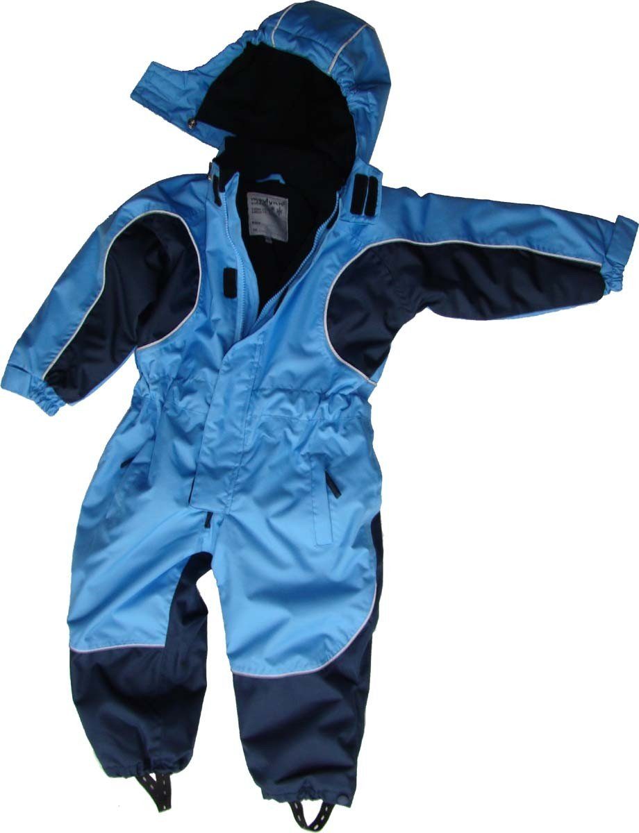 Schneeoverall Kuscheliger Schneeanzug Skianzug hellblau atmungsaktiv und wasserdicht