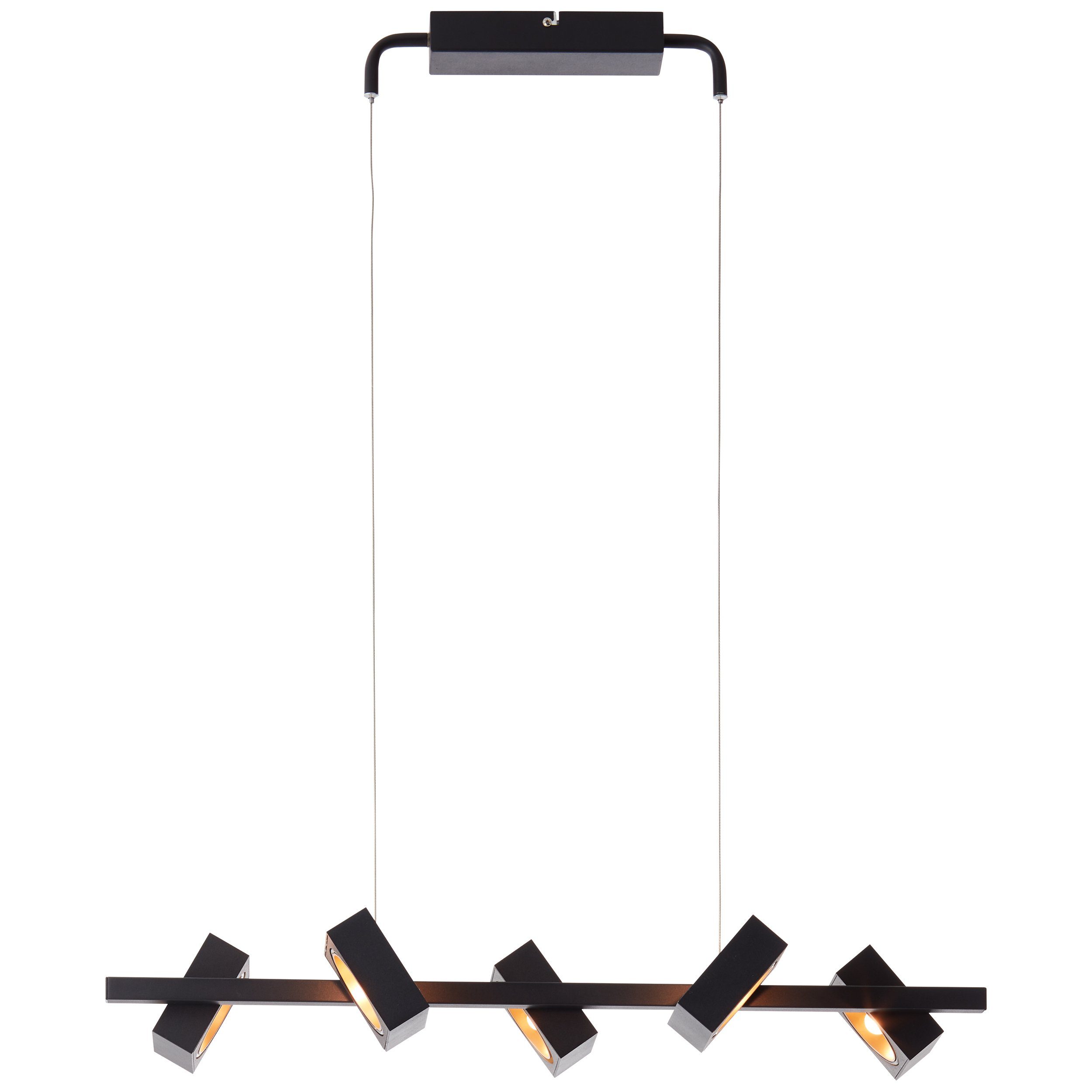 LED 5flg Pendelleuchte schwarz 5x Dillard, integri Pendelleuchte Dillard LED Brilliant Aluminium, gold,