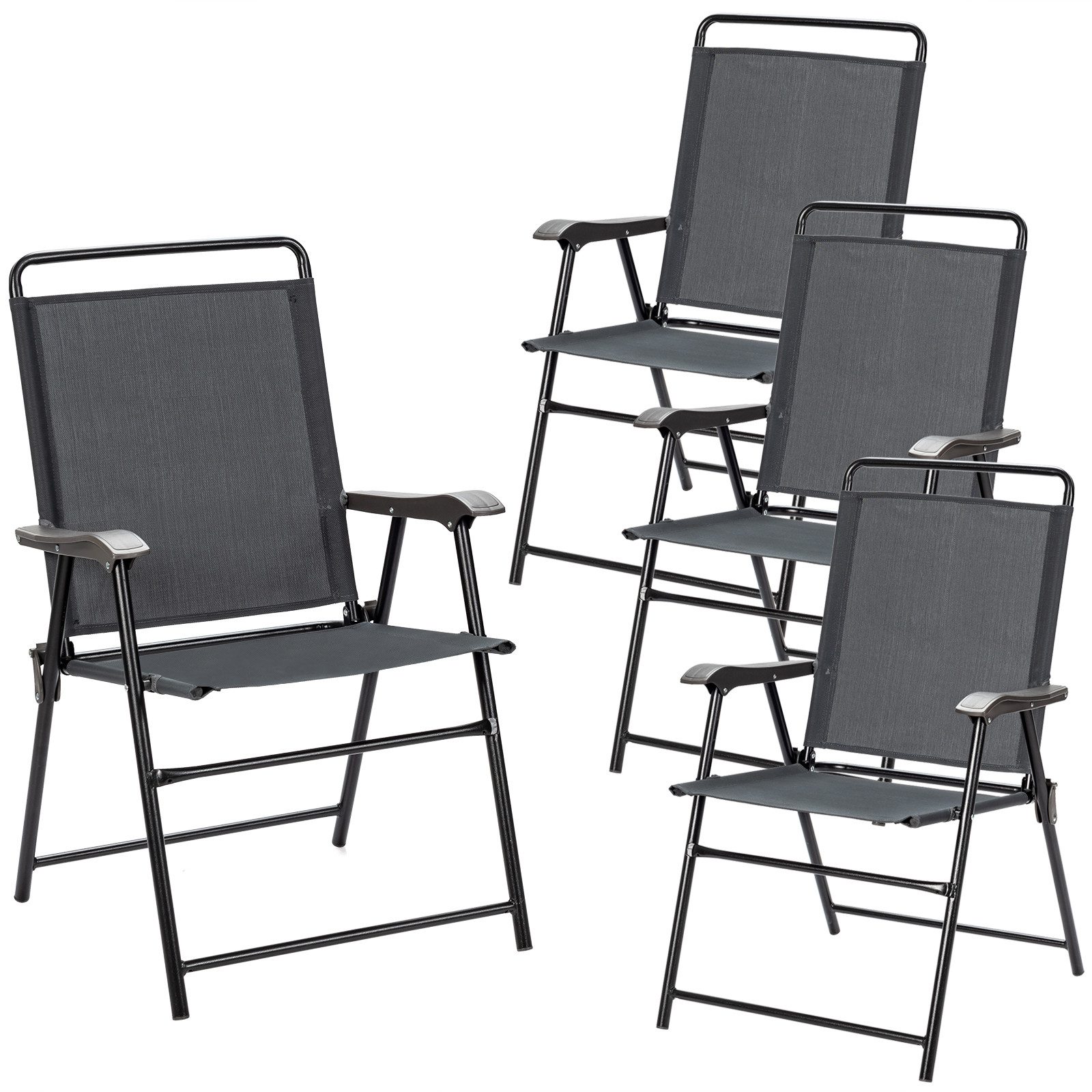 COSTWAY Gartenstuhl (4 St), hochlehner, bis günstig online kaufen