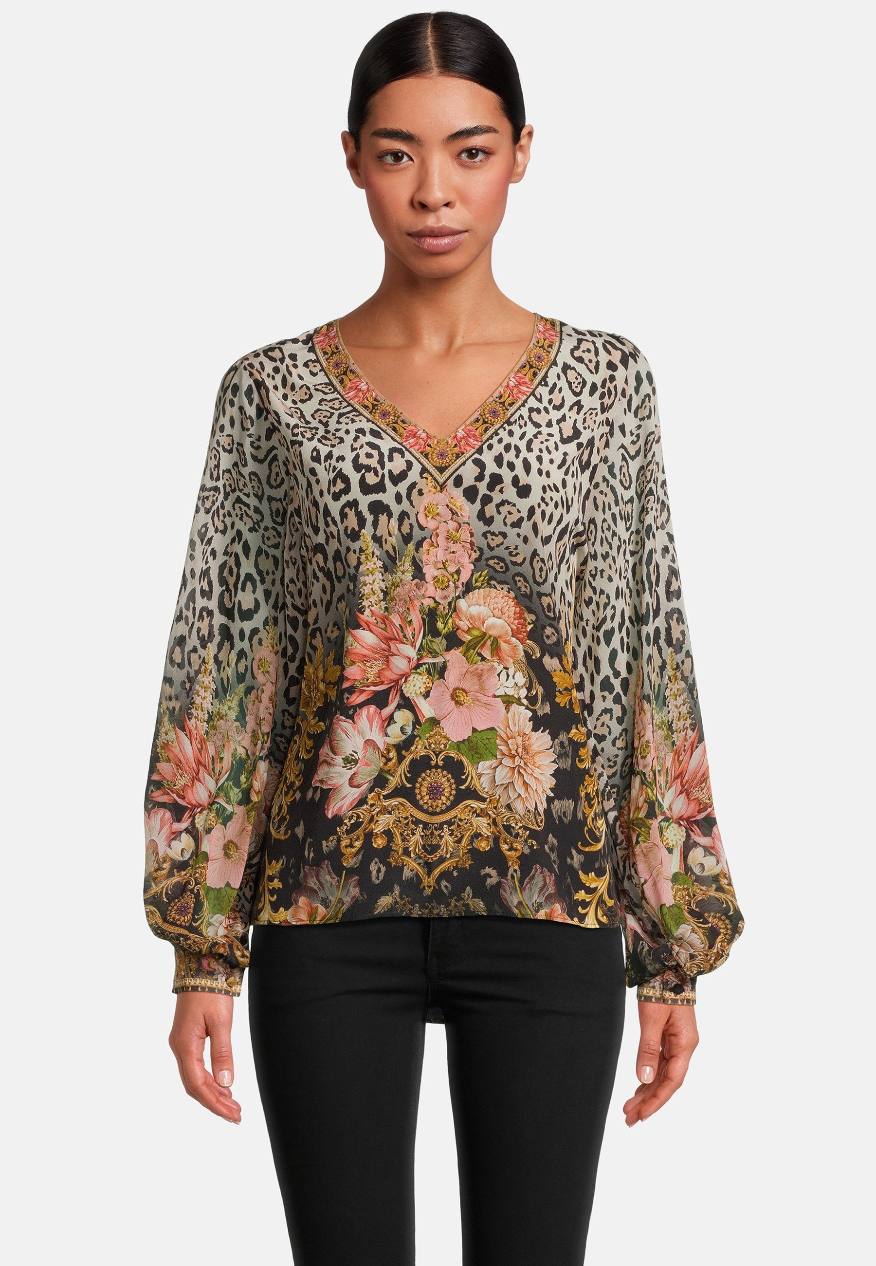 Princess goes Hollywood Blusentop aus Seide mit Schmucksteinen günstig online kaufen