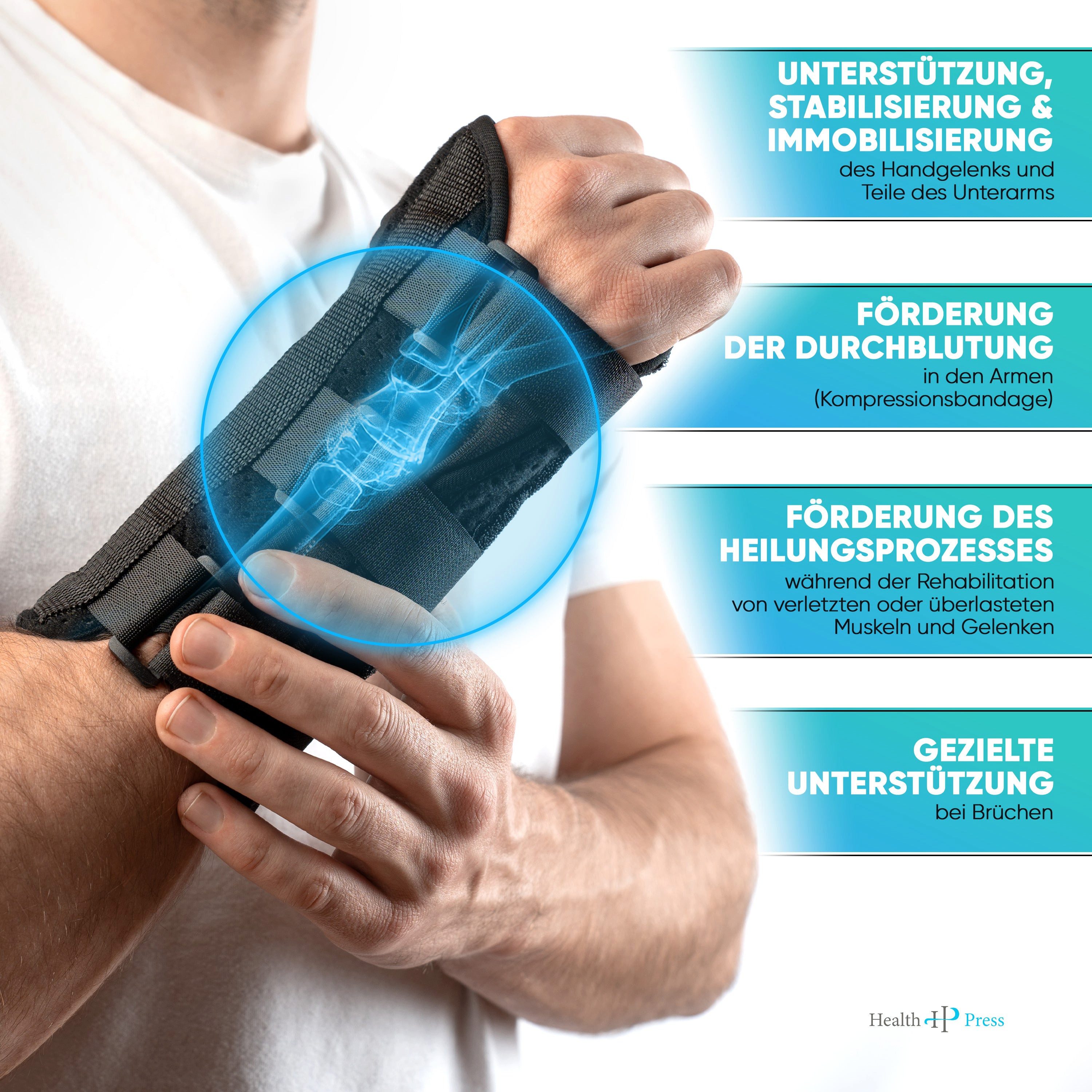 Health Press Handgelenkbandage Karpaltunnelbandage