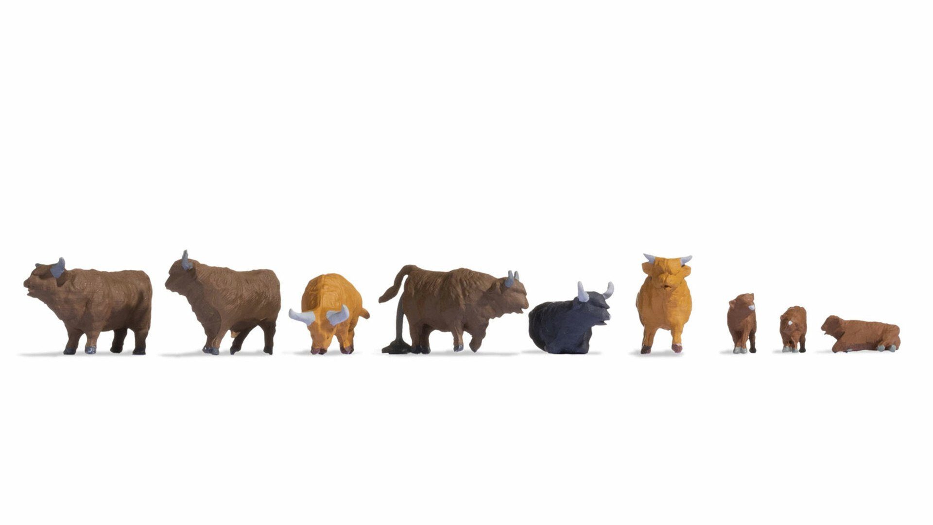 NOCH Dekofigur NOCH® Hochlandrinder, detailreiche Tierfiguren für