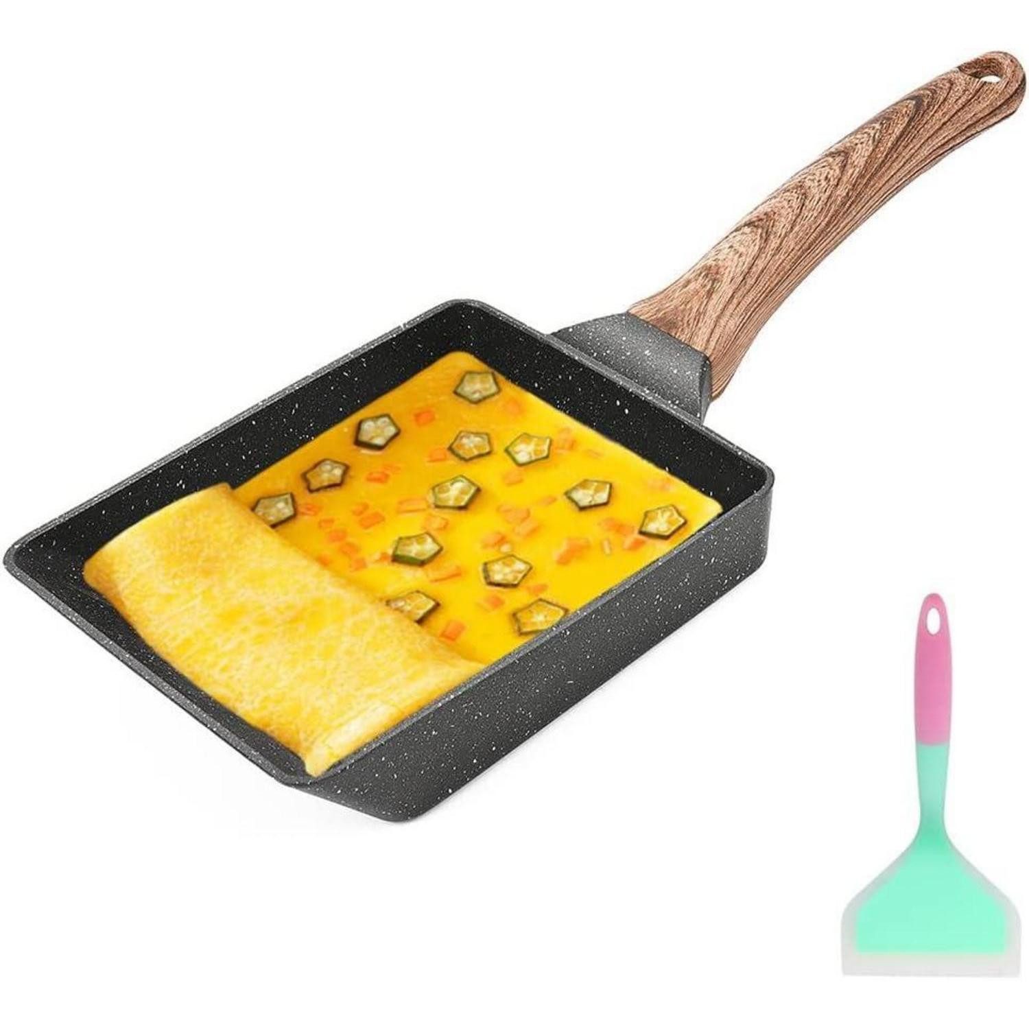 LuxusKollektion Crêpepfanne Bobikuke Tamagoyaki Pfanne Antihaft Aluminium Rechteckig Gasherd