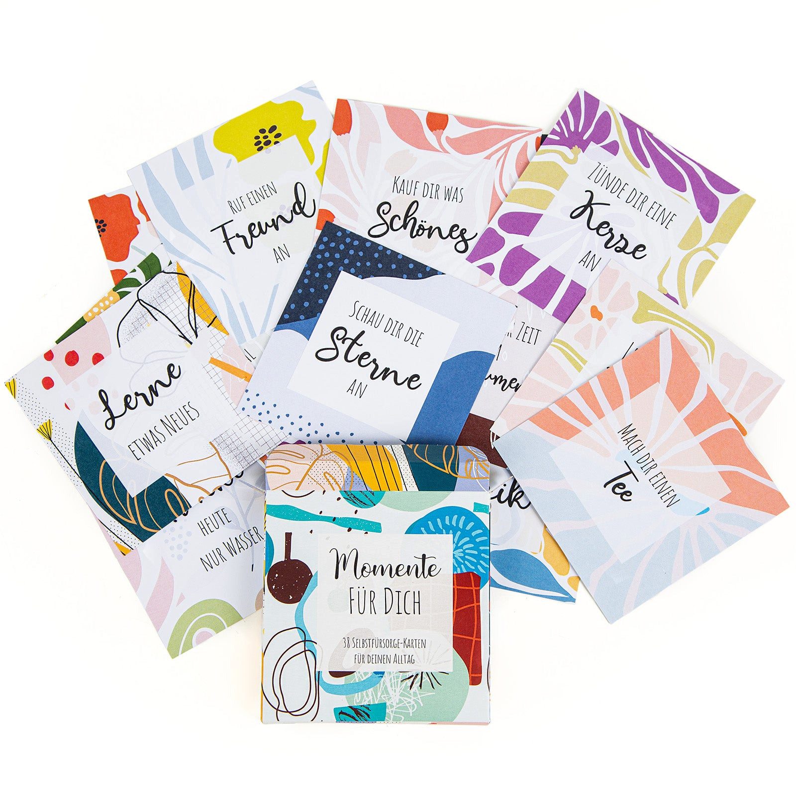 Logbuch-Verlag Dekofigur Bunte Selbstfürsorge Karten Set 38 Achtsamkeit Sel günstig online kaufen